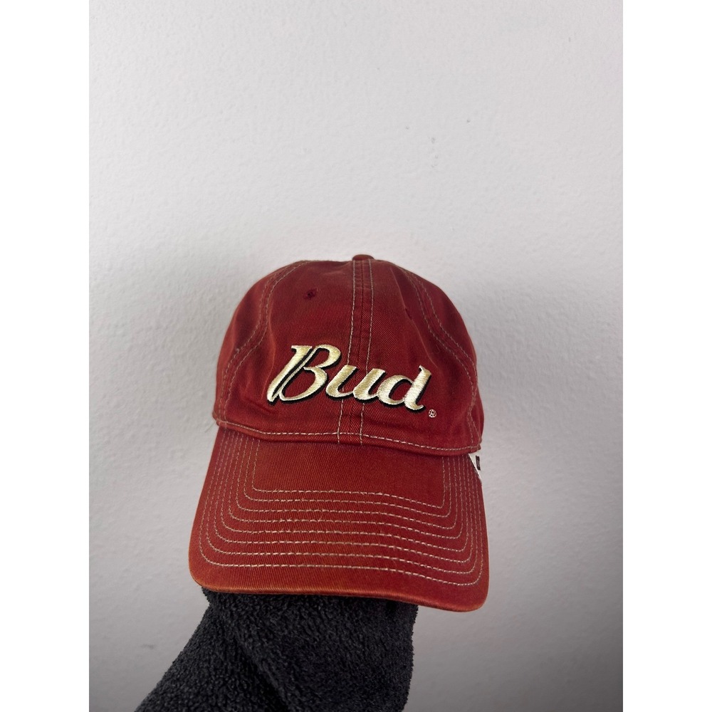 Dale Earnhardt Jr Budweiser NASCAR Hat Red Embroidered Racing Cap Adjustable